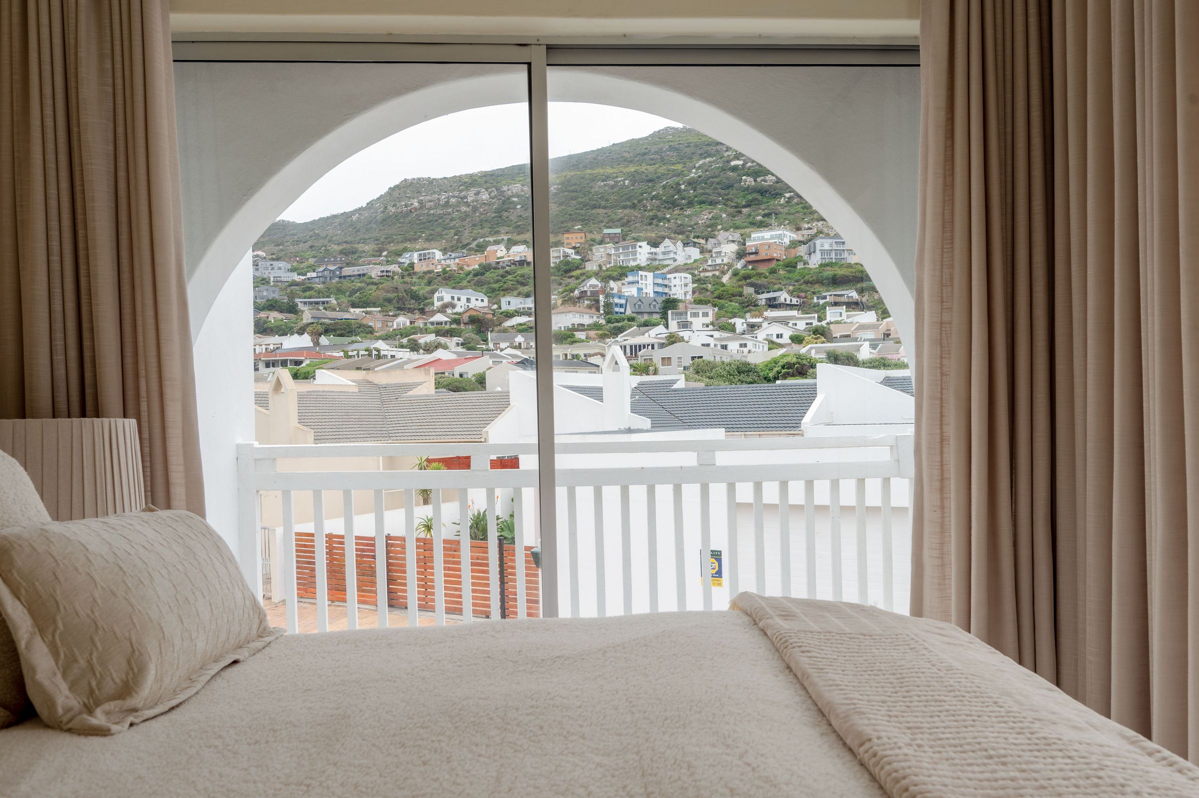 The arched window in the second bedroom
